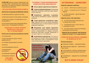 Памятка о наркотиках